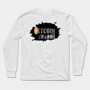 bitcoin to the moon crypto logo 2019 Long Sleeve T-Shirt